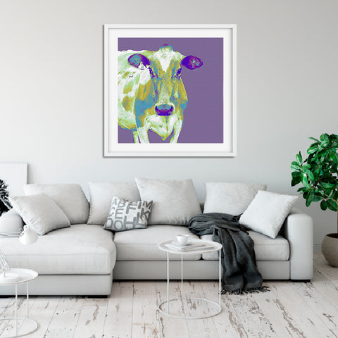 Purple Textured Cow